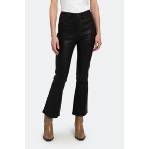 Citizens of Humanity Black Demy Crop Flare Jeans Lamb Leather Womens Size 33 New